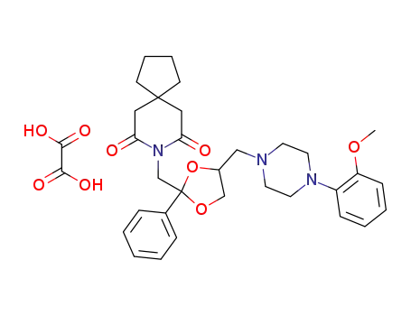 trans-8-{4-[4-(2-methoxyphenyl)piperazin-1-ylmethyl]-2-phenyl-[1,3]dioxolan-2-ylmethyl}-8-azaspiro[4.5]decane-7,9-dione oxalate