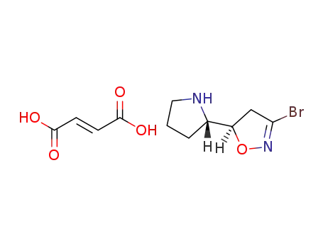 (2S,5R)-3-bromo-5-pyrrolidin-2-yl-4,5-dihydroisoxazole fumarate