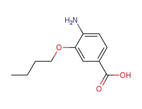 Molecular Structure of 23442-22-0 (3-butoxy-4-aminobenzoic acid)