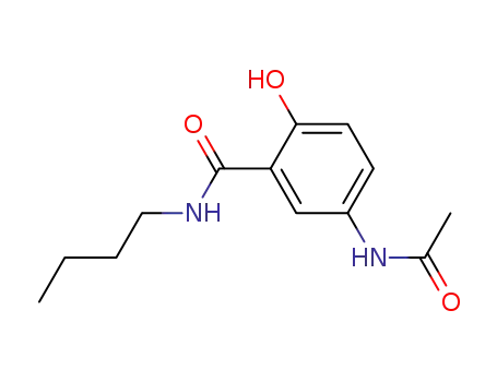 Molecular Structure of 6382-44-1 (Benzamide, 5-(acetylamino)-N-butyl-2-hydroxy-)