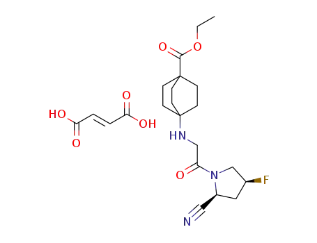 (2S,4S)-1-[2-[(4-ethoxycarbonylbicyclo[2.2.2]oct-1-yl)amino]acetyl]-4-fluoropyrrolidine-2-carbonitrile fumarate