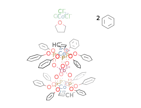 {[(cyclopentadienyl)Co(diphenylphosphite(-1H))3]2Yb}+{CoCl3(THF)}-·2(benzene)