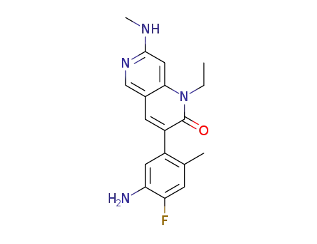 3-(5-amino-4-fluoro-2-methylphenyl)-1-ethyl-7-(methylamino)-1,6-naphthyridin-2(1H)-one