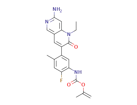 prop-1-en-2-yl (5-(7-amino-1-ethyl-2-oxo-1,2-dihydro-1,6-naphthyridin-3-yl)-2-fluoro-4-methylphenyl)carbamate