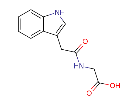 Molecular Structure of 13113-08-1 (Glycine,N-[2-(1H-indol-3-yl)acetyl]-)