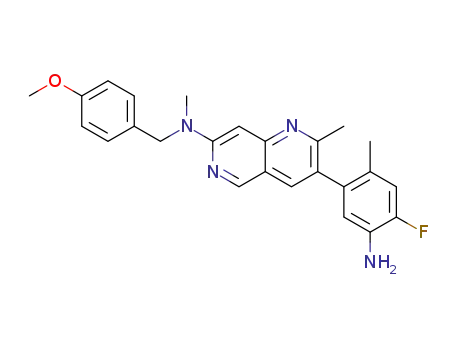 3-(5-amino-4-fluoro-2-methylphenyl)-N-(4-methoxybenzyl)-N,2-dimethyl-1,6-naphthyridin-7-amine