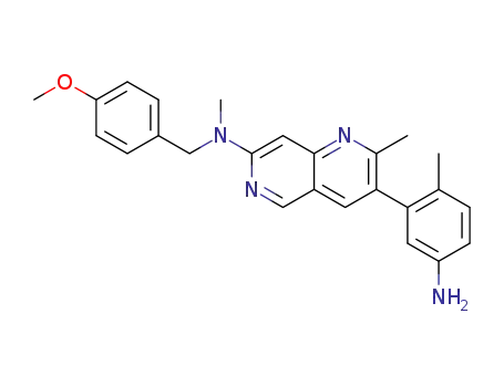 3-(5-amino-2-methylphenyl)-N-(4-methoxybenzyl)-N,2-dimethyl-1,6-naphthyridin-7-amine