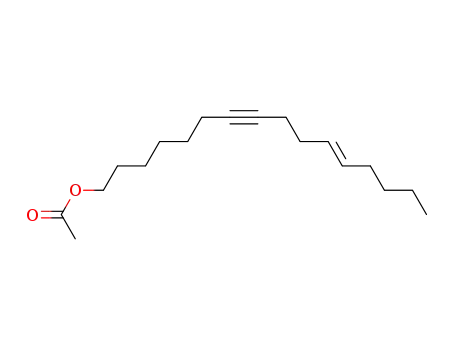 Molecular Structure of 53042-78-7 ((E)-11-Hexadecen-7-yn-1-ol acetate)