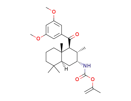 prop-1-en-2-yl N-[(2R,3S,4S,4aS,8aS)-4-[(3,5-dimethoxyphenyl)carbonyl]-3,4a,8,8-tetramethyldecahydronaphthalen-2-yl]carbamate
