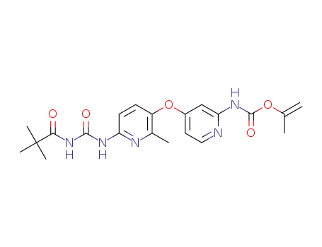 prop-1-en-2-yl (4-((2-methyl-6-(3-pivaloylureido)pyridin-3-yl)oxy)pyridin-2-yl)carbamate