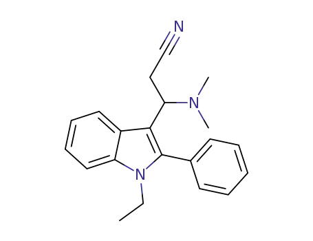 3-(dimethylamino)-3-(1-ethyl-2-phenyl-1H-indol-3-yl)propanenitrile