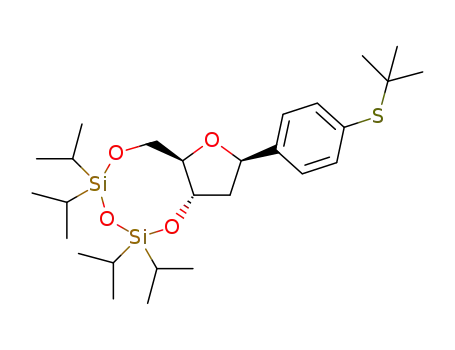 1',2'-dideoxy-3',5'-O-(1,1,3,3-tetraisopropyldisiloxan-1,3-diyl)-1'β-[4-(tert-butylthio)phenyl]-D-ribofuranose