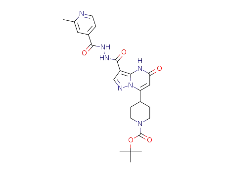 tert-butyl 4-(3-{[2-(2-methylisonicotinoyl)hydrazino]carbonyl}-5-oxo-4,5-dihydropyrazolo[1,5-a]pyrimidin-7-yl)piperidine-1-carboxylate