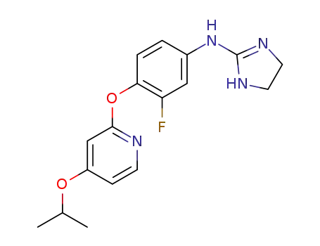 1-(4-((4,5-dihydro-1H-imidazol-2-yl)amino)-2-fluorobenzyl)-4-isopropoxypyridin-2(1H)-one