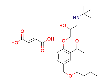 1-{5-(butoxymethyl)-2-[3-(tert-butylamino)-2-hydroxypropoxy]phenyl}ethanone, fumarate salt