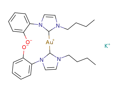 potassium bis(3-butyl-1-(2-phenolate)-1H-imidazolium-2-yl)gold