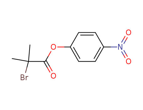 Molecular Structure of 116729-21-6 (Propanoic acid, 2-bromo-2-methyl-, 4-nitrophenyl ester)