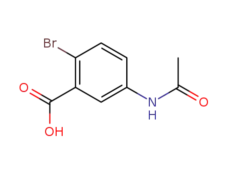 Molecular Structure of 22921-67-1 (5-Acetamido-2-bromobenzoic acid)