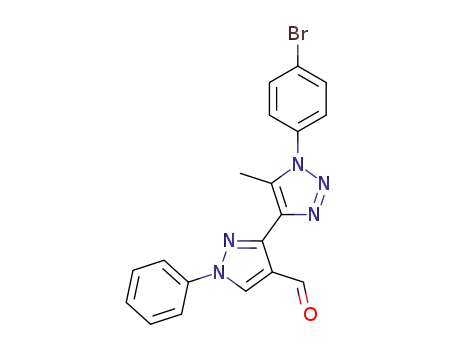 3-(1-(4-bromophenyl)-5-methyl-1H-1,2,3-triazol-4-yl)-1-phenyl-1H-pyrazole-4 carbaldehyde