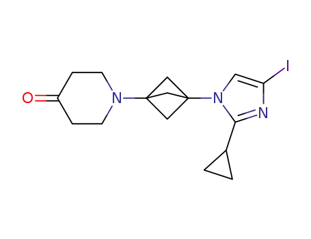 1-(3-(2-cyclopropyl-4-iodo-1H-imidazol-1-yl)bicyclo[1.1.1]pentan-1-yl)piperidin-4-one