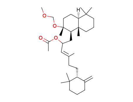 <1R<2'RS,3'E(1'')R>,2R,4aS,8aS>-(+)-1-<2'-acetoxy-6'-(2'',2''-dimethyl-6''-methylenecyclohexyl)-4'-methyl-3'-hexenyl>-1,2,3,4,4a,5,6,7,8,8a-decahydro-2-(methoxymethyloxy)-2,5,5,8a-tetramethylnaphthalene