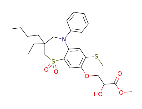 methyl 3-((3-butyl-3-ethyl-7-(methylthio)-1,1-dioxido-5-phenyl-2,3,4,5-tetrahydro-1,5-benzothiazepin-8-yl)oxy)-2-hydroxypropanoate