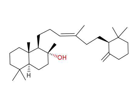 Molecular Structure of 473-03-0 (1-(6-(2,2-dimethyl-6-methylenecyclohexyl)-4-methylhex-3-enyl)decahydro-2,5,5,8a-tetramethyl-2-naphthol)