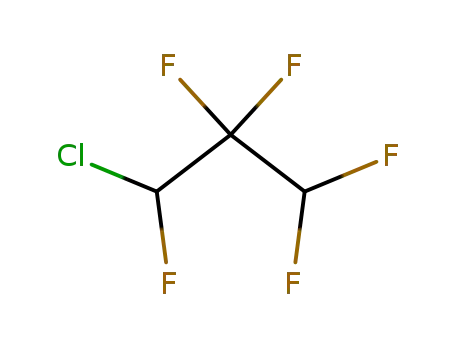 Molecular Structure of 679-99-2 (1-Chloro-1,1,2,2,3-pentafluoropropane)
