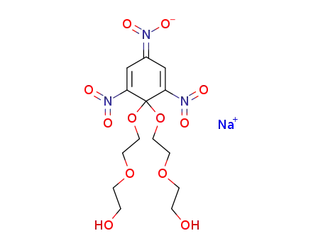 sodium 1,1-di-(3-oxa-5-hydroxypentyloxy)-2,4,6-trinitrocyclohexa-2,5-dienate