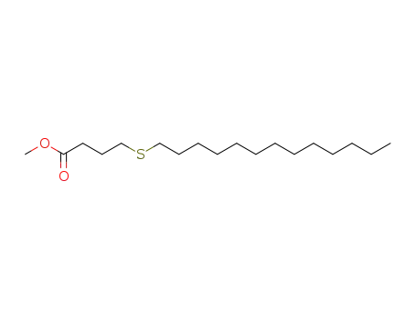 Molecular Structure of 114119-34-5 (Butanoic acid, 4-(tridecylthio)-, methyl ester)