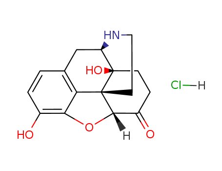 Morphinan-6-one,4,5-epoxy-3,14-dihydroxy-, hydrochloride (1:1), (5a)-