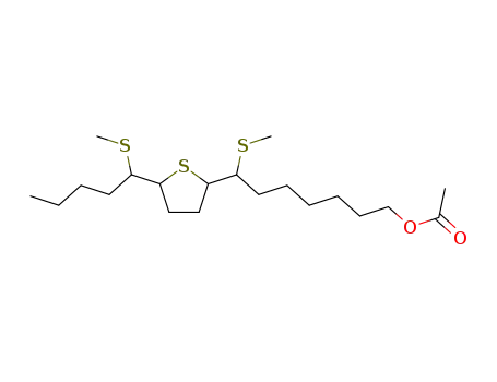2-<1-acetoxy-7-(methylthio)heptan-7-yl>-5-<1-(methylthio)pentan-1-yl>tetrahydrothiophene
