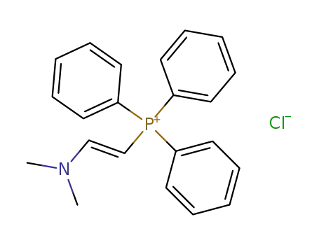 Molecular Structure of 90601-11-9 (Phosphonium, [2-(dimethylamino)ethenyl]triphenyl-, chloride)