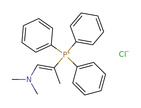 Molecular Structure of 90601-12-0 (Phosphonium, [2-(dimethylamino)-1-methylethenyl]triphenyl-, chloride)
