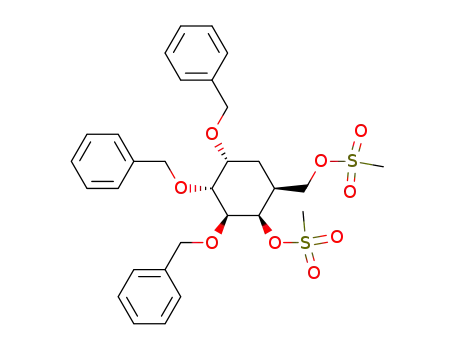 DL-(1,2/3,4,5)-1,2,3-tri-O-benzyl-4-O-methanesulfonyl-5-methanesulfonyloxymethyl-1,2,3,4-cyclohexanetetrol