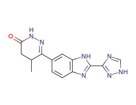 5-methyl-6-<2-(1,2,4-triazol-5-yl)-5-benzimidazoyl>-2,3,4,5-tetrahydro-pyridazin-3-one