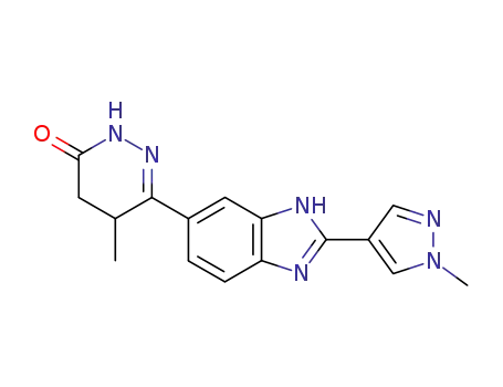 5-methyl-6-<2-(5-<1-methyl>pyrazolyl)-5-benzimidazoyl>-2,3,4,5-tetrahydro-pyridazin-3-one