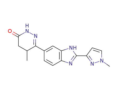 5-methyl-6-<2-(3-<1-methyl>pyrazolyl)-5-benzimidazoyl>-2,3,4,5-tetrahydro-pyridazin-3-one