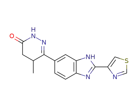 5-methyl-6-<2-(4-thiazolyl)-5-benzimidazoyl>-2,3,4,5-tetrahydro-pyridazin-3-one