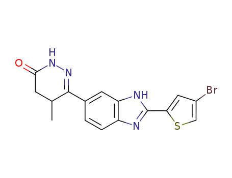 5-methyl-6-<2-(2-<4-bromothienyl>)-5-benzimidazoyl>-2,3,4,5-tetrahydro-pyridazin-3-one