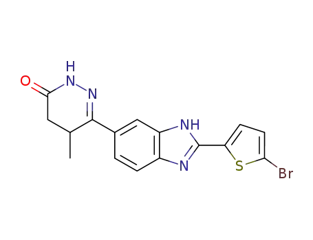 5-methyl-6-<2-(2-<5-bromothienyl>)-5-benzimidazoyl>-2,3,4,5-tetrahydro-pyridazin-3-one