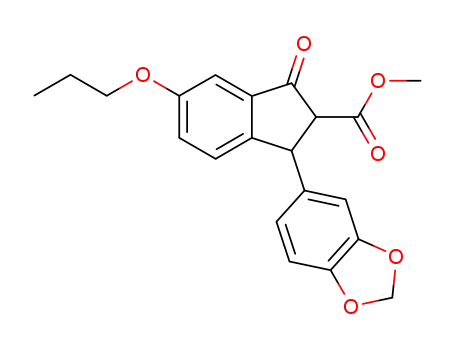 (1S-trans)-methyl 1-(1,3-benzodioxol-5-yl)-2,3-dihydro-3-oxo-5-propoxy-1H-indene-2-carboxylate