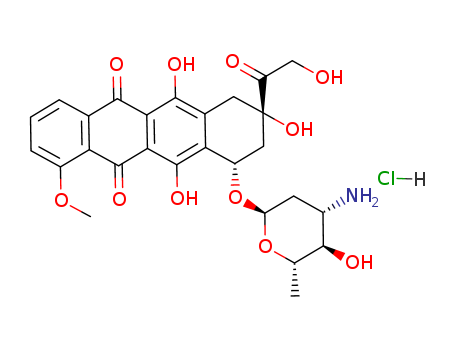 5,12-Naphthacenedione,10-[(3-amino-2,3,6-trideoxy-a-L-arabino-hexopyranosyl)oxy]-7,8,9,10-tetrahydro-6,8,11-trihydroxy-8-(2-hydroxyacetyl)-1-methoxy-,(8S,10S)-(56420-45-2)