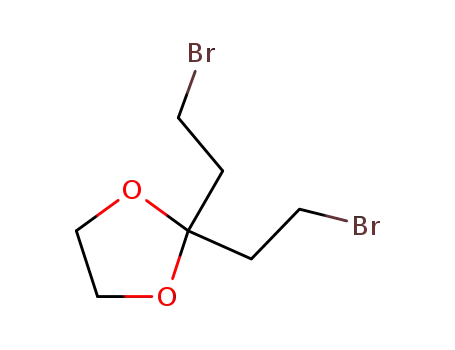 Molecular Structure of 164987-79-5 (1,3-Dioxolane, 2,2-bis(2-bromoethyl)-)