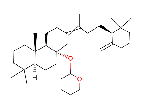 (1R,2R,4aS,8aS,3'E,1"S)-(+)-1-[6'-(2",2"-dimethyl-6"-methylenecyclohexyl)-4'-methyl-3-hexenyl]-1,2,3,4,4a,5,6,7,8,8a-decahydro-2-tetrahydropyranyloxy-2,5,5,8a-tetramethylnaphthalene