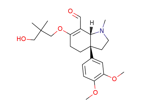 (+)-(3aS,7aS)-3a-(3,4-dimethoxyphenyl)-1-methyl-6-[(2,2-dimethyl-3-hydroxypropyl)oxy]-7-formyl-2,3,3a,4,5,7a-hexahydro-6H-indole