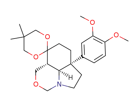 (+)-(3aR,6aS,6bS)-6a-(3,4-dimethoxyphenyl)-4,4-(2,2-dimethylpropylenedioxy)perhydropyrrolo(3,2,1-ij)benzoxazine