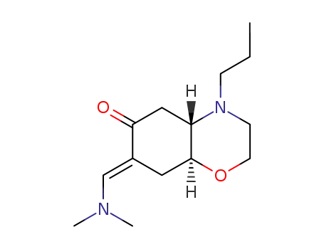 (+/-)-trans-(E)-7-dimethylaminomethylidene-4-propyl-2,3,4,4a,5,6,8,8a-octahydro-1,4-benzoxazin-6-one