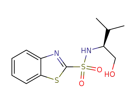 Molecular Structure of 377779-82-3 (2-Benzothiazolesulfonamide,
N-[(1S)-1-(hydroxymethyl)-2-methylpropyl]-)