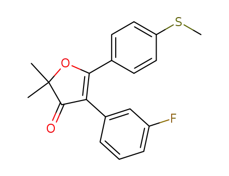 4-(3-Fluorophenyl)-2,2-dimethyl- 5-[4-(methylthio)phenyl]-3(2H)-
furanone